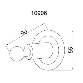 Крючок Boheme Murano бронза 10906-BR